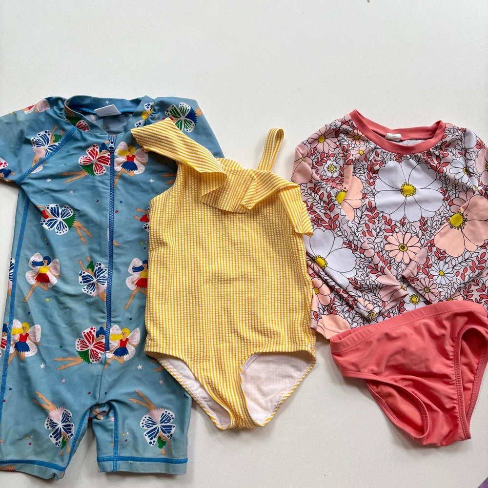 Hanna Andersson Blue and Yellow Bodysuits Stylish One Pieces